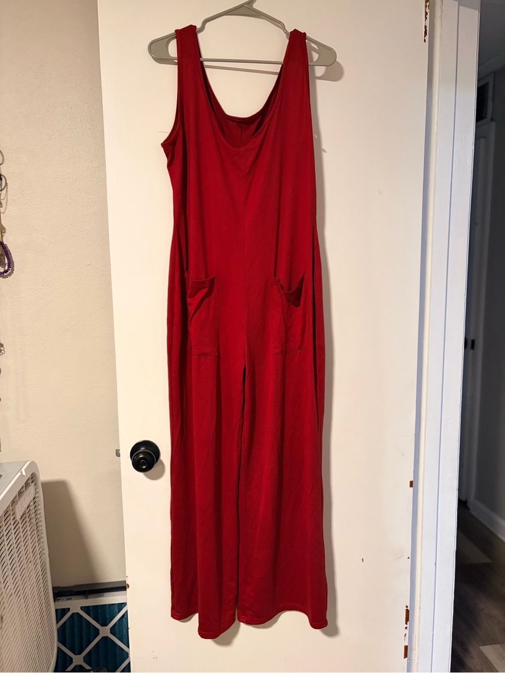 SHEIN Crimson Red Sleeveless Jumpsuit